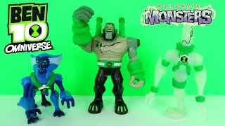 BEN 10 OMNIVERSE GALACTIC MONSTERS TOYS ЭПИЗОД Frankenstrike vs Ghostfreak & Spidermonkey ALIENS