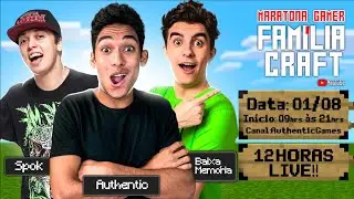🔴Maratona Gamer FamiliaCraft 🎮 - MINECRAFT COM YOUTUBERS !! Jogue #Comigo
