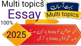 English Multi topics Essay 2025. English guess paper 2025.