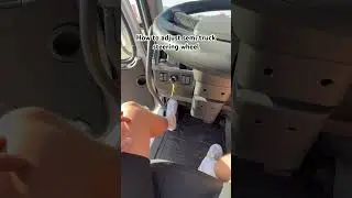 How you adjust the steering wheel on a Semi