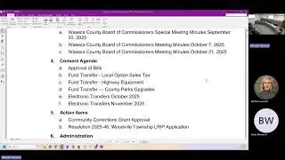 Waseca County Board of Commissioner Meeting 20251118 093103 Meeting Recording