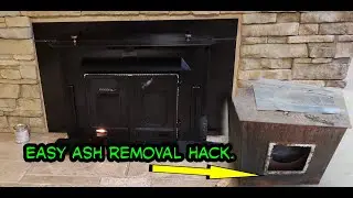 Fireplace insert modified for easy ashes removal