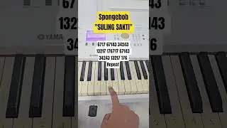 SONGEBOB - SULING SAKTI!! #shorts #piano #tutorial #spongebob #soundtrack