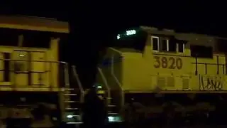 Awesome  ET45AH UP 2577 With Grain Train!!!!!! Leon Gto....