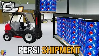 PEPSI DELIVERY TO THE WAREHOUSE IN FS19 (Transportation Pack) FARMING SIMULATOR 19