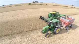 1978 John Deere 6600 with 220 Flex Head Combining Beans