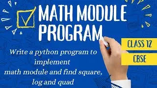 CBSE CLASS 12 Computer Science | Practical Program | Math functions | Tamil