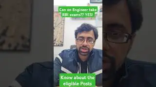 Can an Engineer take RBI exams?? YES! Know about the eligible posts #engineer #bank #rbi