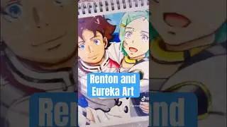 Renton & Eureka Anime Art #anime #eureka #drawing #animeartist #girl #couple #love #sketch #art #fun