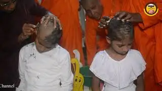 Sri lanken nun shaving head 07