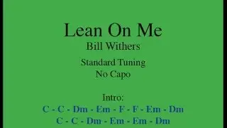 Lean On Me - Easy Guitar (Chords and Lyrics)