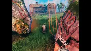 Valheim - Ultimate starter base (On the water, next to powers with an unlimited boar/wolf farm)