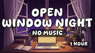 Cozy Summer Night Ambience 🌙 Open Window, Cicadas & Distant City Sounds [ASMR]