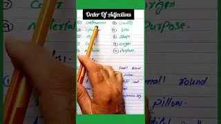 Order of Adjectives | #english #vocabulary #education #shorts#yt#grammar#