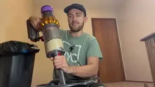 Dyson V15 Easy Dump Demo | Hand Vac with Crevice Tool Sucks Up Rice