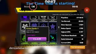 Anime Fighters Simulator Room 135 Time Trial Glitch| Free extra equip