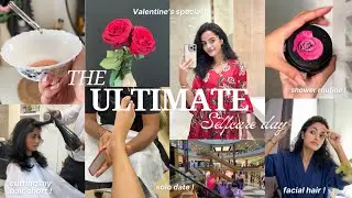 the ULTIMATE self-care day 💌 vday special! cutting my hair short, treating myself, solo date & more!