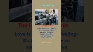 Love gives freely without keeping score. #Explore #ServeWithLove #LoveLikeThat