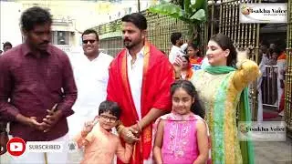 Cricketer Sreesanth With His Wife & Vijay Shankar With His Wife Visit tirumala // #cricket //