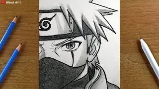 How to Draw Kakashi Hatake || Easy Anime Drawing || Naruto Drawing Tutorial for beginners