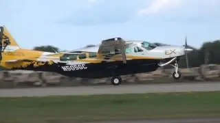 Cessna 208B, N505GC departing KOSH on 8/4/13 at 1703