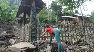 TIMELAPSE: START to FINISH Building Farm Gate - Build a Fence Around The Gate - BUILD LOG CABIN