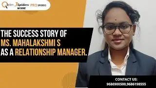 The Success Story of Ms. Mahalakshmi S as a Relationship Manager.