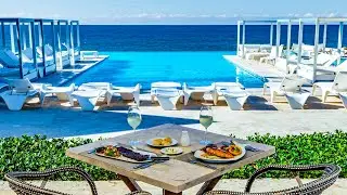 Seaside Luxury Hotel Ambience - Bossa Nova Music, Smooth Piano Jazz, Breakfast Time, Ocean Wave