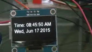 Display time and date on OLED 128x64 1.3inch using raspberry pi python 3