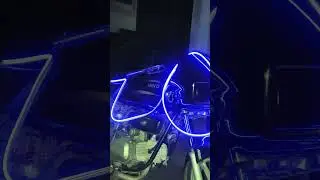 Splendor new modified neon light 🚨🥷 💙 #automobile #modification #modified #new #light