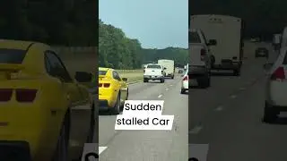 Sudden White Car Stalled