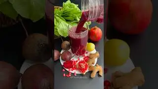Iron rich Beetroot spinach pomegranate juice #shorts #viral #shortsvideo #beetrootjuicerecipe #juice