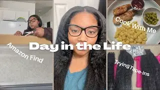 Vlog: Trying Tape-Ins(Isheeny Hair), Cook with Me,  and Amazon Find