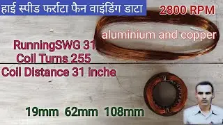 19 mm farrata fan winding data. 2 blade farata fan winding data