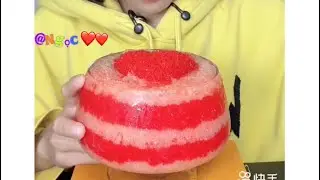 ASMR ) Cut Eating  Mixed Colored Fish Eggs  and Garlic🐟🐠 🐡🐡
