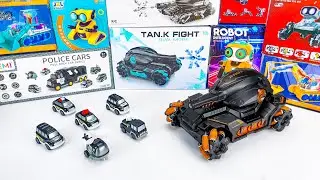 Unboxing RC TAN.K FIGHT Dual Mode 2.4GHZ,TEMI Police Truck 7-in-1, RC Space Robot Toy