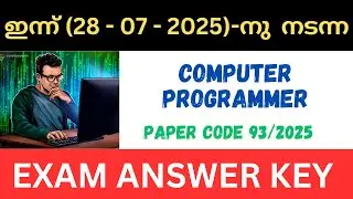 TODAY PSC COMPUTER PROGRAMMER EXAM ANSWER KEY 3