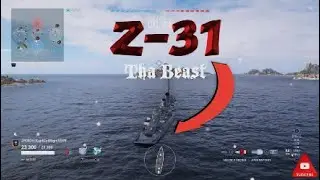 WOWS Legends Z-31 Tier 6 German Destroyer It's a Beast.