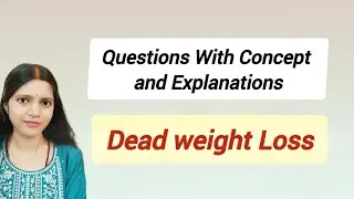 Questions With Concept and Explanation |Dead weight Loss #economics 