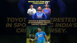 DREAM 11 OUT FROM TEAM INDIA JERSEY AND TOYOTA IS IN #indiacricket #SHORTS #VIRAL #TEAMINDIAJERSEY