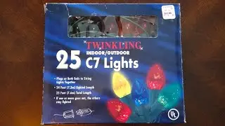 Twinkling 7watt C7 Multi Colored 25 Light Set