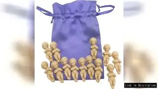 King Cake Babies Bakers Dozen Set with Gift Bag and 13 Sweet Baby Jesus Figurines for Carnival  Twel