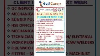Fabricator Jobs ! Mechanical Jobs ! Rigger Jobs ! Gulf Jobs ! Oil and Gas Jobs