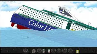 ALL THREE STEERING PROPELLERS EXPLODE ON THE COLOR LINER! - Floating Sandbox - Realistic driving