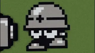 ［マイクラ］黙々とネオメットールを作る［ロックマンワールド3ドット絵］