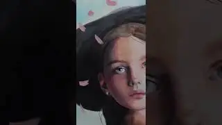#paintedportrait #watercolor #childportrait #colouredpencilportrait