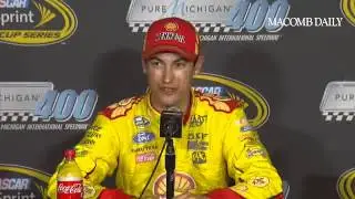 Joey Logano, driver of No. 22 Ford, on high speeds @MISpeedway #nascar video