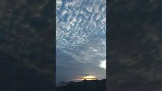 Thin Clouds Floating Over Sunrise Mountains | Drone #shorts