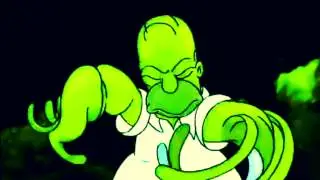 Simpsons Homer tripping on Insanity Peppers to After Rave Delight by Damian Lazarus
