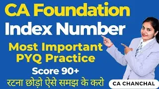 Index No. PYQ Series | CA Foundation Maths | Exam-Oriented Practice | Most Important ICAI Questions